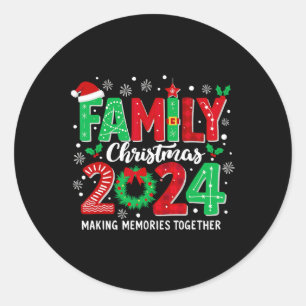 Familjejulen 2024 Chrismas Crew Julafton Family Mo Runt Klistermärke