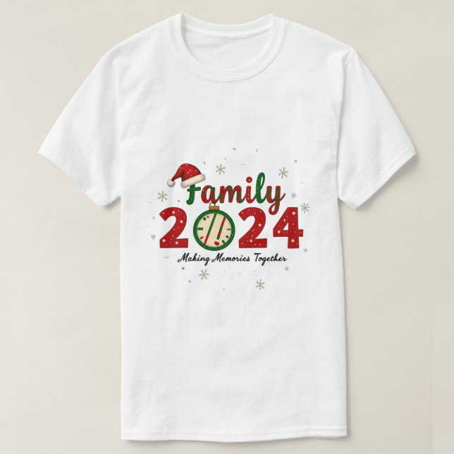 Familjejulen 2024 Skapar minnen T Shirt (Design framsida)