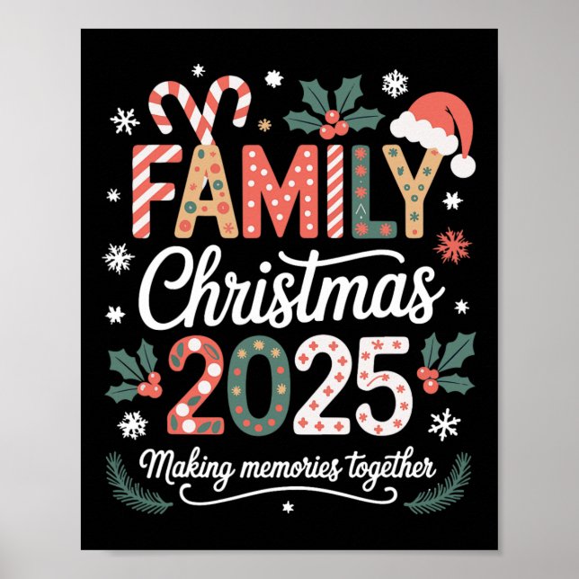 Familjejulen 2025 Matching Julafton Outfit Poster (Framsidan)