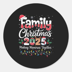 Familjejulen 2025 Matching Outfit Julafton Squad S Runt Klistermärke