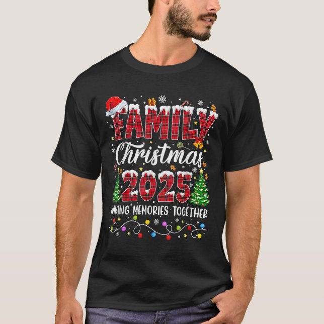 Familjejulen 2025 Matching Squad Santa Red Pla T Shirt (Framsida)