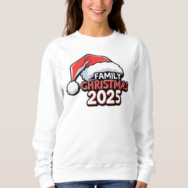 Familjejulen 2025 Santa Hat T Shirt (Framsida)