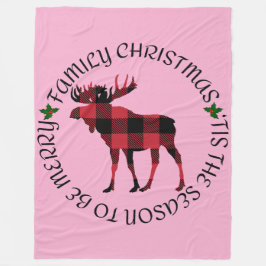 Familjejulen är säsongen för god jul fleecefilt