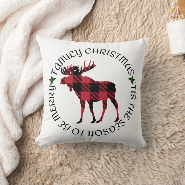 Familjejulen är säsongen för god jul kudde (Filt)