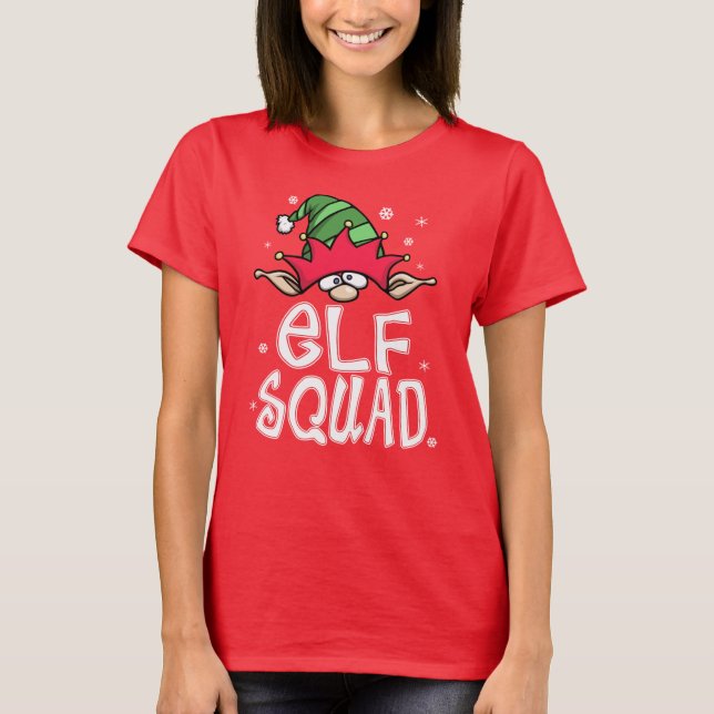 Familjejulen Pajamas - matchning på Elf Squad T Shirt (Framsida)