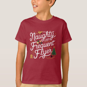 Familjejulen Tees Naughty List Frequent Flyer T Shirt