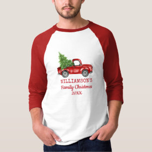 Familjejulen Vintage Lastbil Personlig R T Shirt