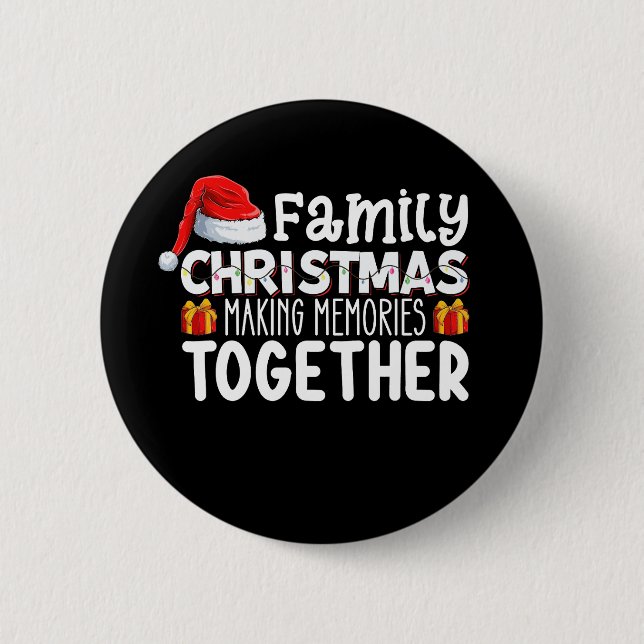 Familjejulens Skapar minnen tillsammans Helgdag Knapp (Framsida)