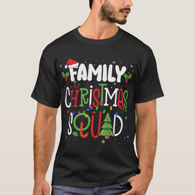 Familjejulet Matching Pajamas Santa Julafton T Shirt (Framsida)