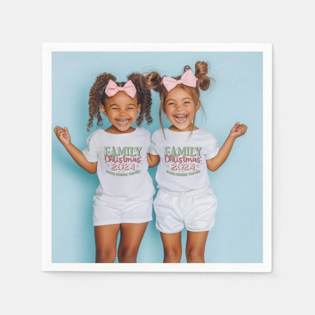 Familjejulfoto, Helgdag Pappersservett (Framsidan)