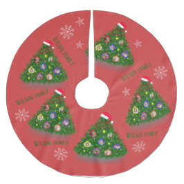 Familjejulfoto på Julgran Julgransmatta Borstad Polyester