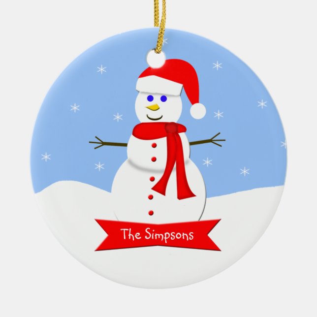 Familjejulprydnad Julgransprydnad Keramik (Framsidan)