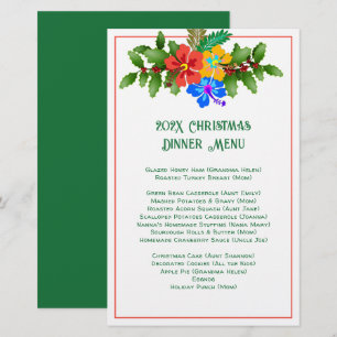 Familjejulsdagare Hibiscus Menu-mall