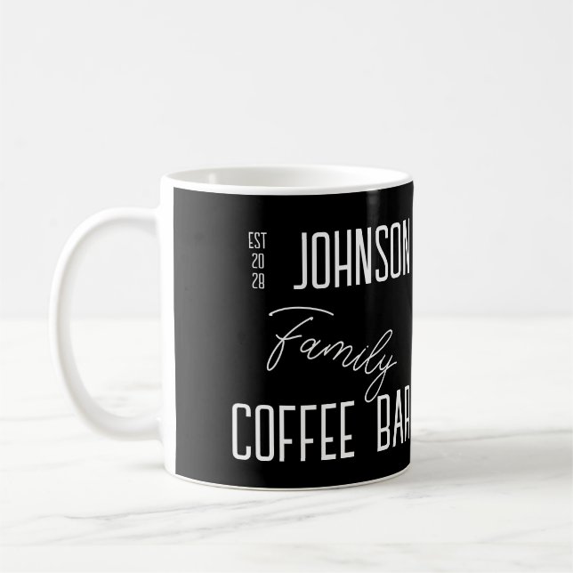 Familjekaffe, svart och vitt, Namn Kaffemugg (Vänster)
