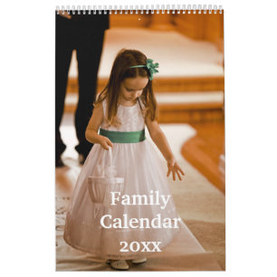 Familjekalender med cute-foton kalender