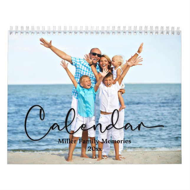 Familjekalender, Modern Anpassningsbar Photo Kalender (Omslag)