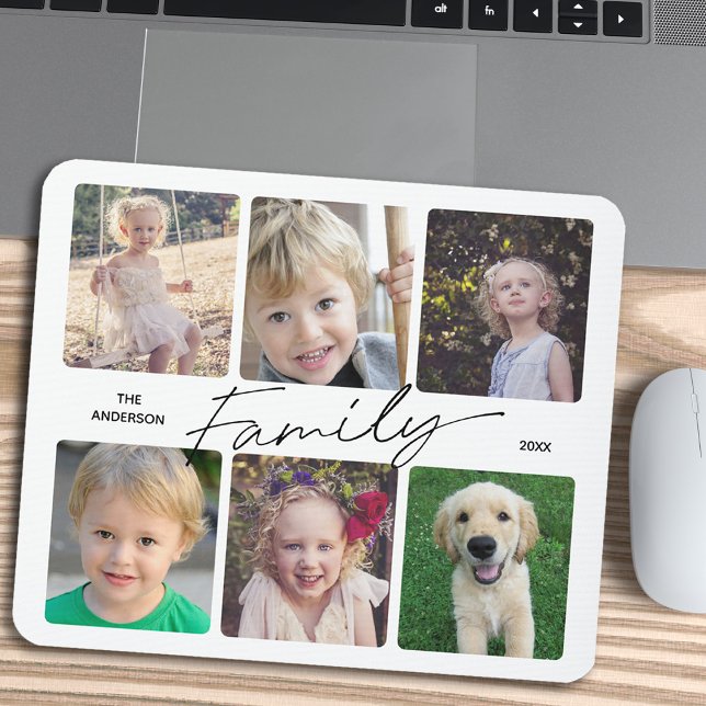 Familjekalligrafi 6 Fotokollage-mus Musmatta (Skapare uppladdad)