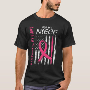 Familjekamp I Bära Rosa Niece Breast Cancer Medvet T Shirt
