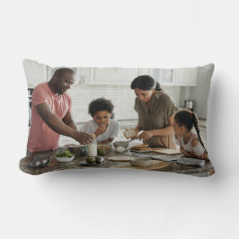Familjekokning tillsammans Lumbar Pillow-design Lumbarkudde