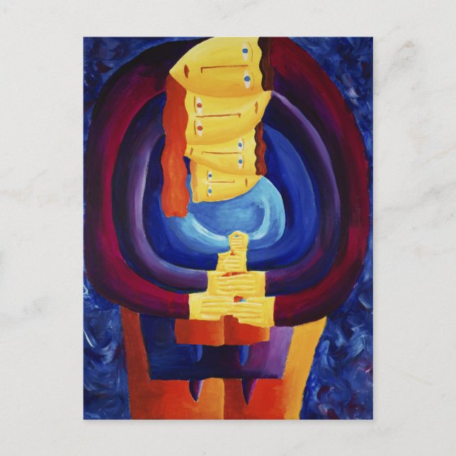 Familjekonfigurationer - Modern Porträtt-målning Vykort (Framsida)