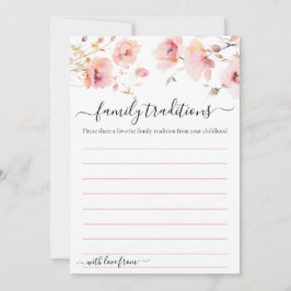 FAMILJEKORT FÖR ROSA AV VATTENFLOMMAR INBJUDNINGAR