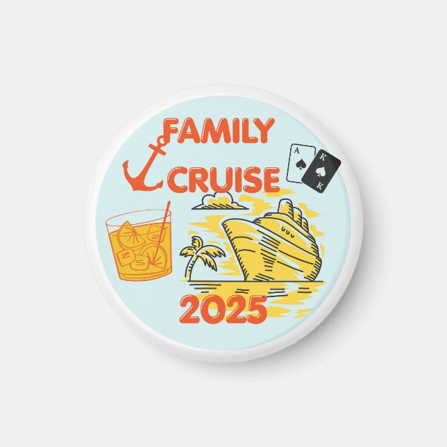 Familjekryssning 2025 Dörr Magnet (Framsidan)