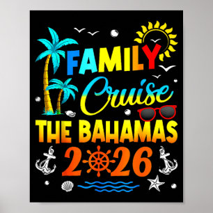Familjekryssning Bahamas 2026 Sommar Matchning Led Poster