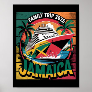 Familjekryssning Jamaica Seglar Tillsammans 2025 Poster