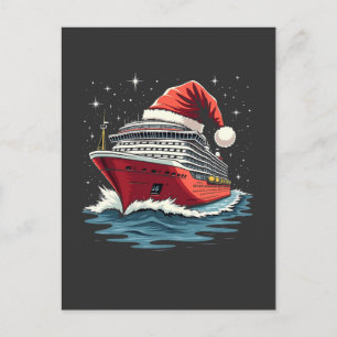 Familjekryssning Kryssningsfartyg Matchande jul Vykort