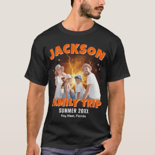 Familjekryssningsfirande Anpassad Foto Bootleg Rap T Shirt