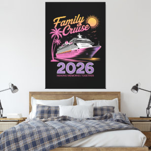 Familjekryssningsgänget 2026 Semester Matchande Re Canvastryck