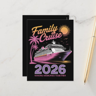 Familjekryssningsgänget 2026 Semester Matchande Re Helg Vykort