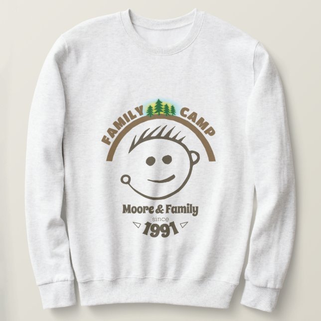 Familjeläger Lång Ärmad Tröja (Design framsida)