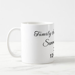 Familjelägerresa anpassad namn datumSommar Kaffemugg