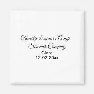 Familjelägerresa anpassad namn datumSommar Magnet