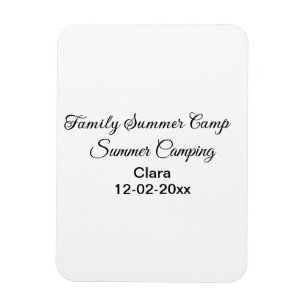 Familjelägerresa anpassad namn datumSommar Magnet