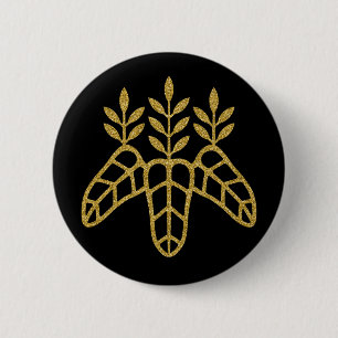 [Familjelistor] Taiko Paulownia Round Button Knapp