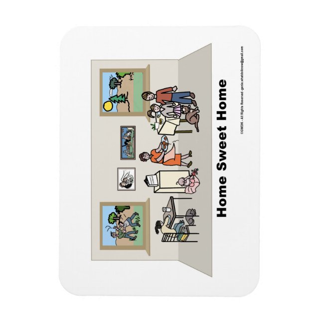 Familjeliv - Hemma är Bäst Magnet (Vertikal)