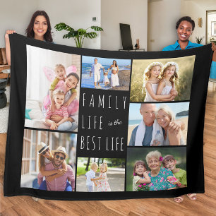 Familjelivet är det bästa fotosvarta livet 7 fleecefilt
