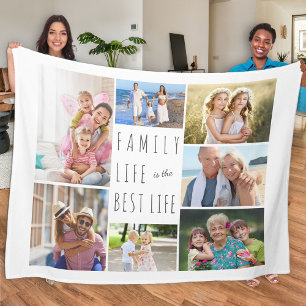 Familjelivet är det bästa fotovita i livet 7 fleecefilt