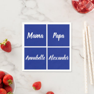 Familjemallar i Namn Pappersservett