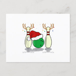 familjemasschristmas bowling Santa julafton Helg Vykort