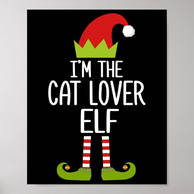 Familjematchande julklapp Julafton Gift jag är Kat Poster (Framsidan)