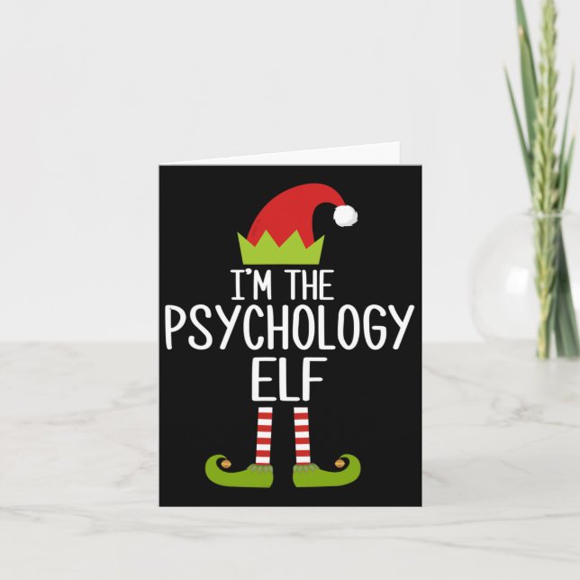 Familjematchande julklappar i Julafton är Psych. Kort (Framsida)
