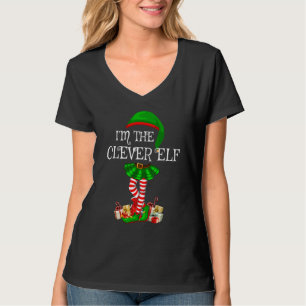 Familjematchande kvinnor flickor Clever Elf Christ T Shirt