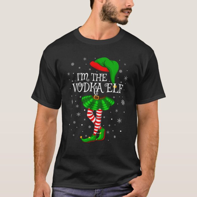 Familjematchande kvinnor flickor I är Vodka Elf Ch T Shirt (Framsida)