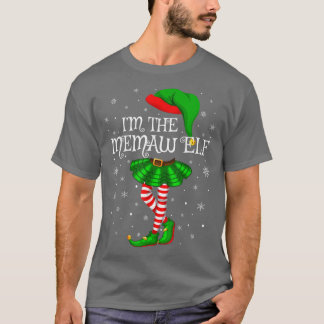Familjematchande kvinnor flickor Jag är Memaw Elf T Shirt