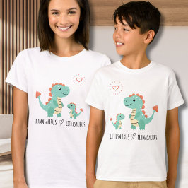 Familjematchande teve för Mamasaurus & littlesauru T Shirt