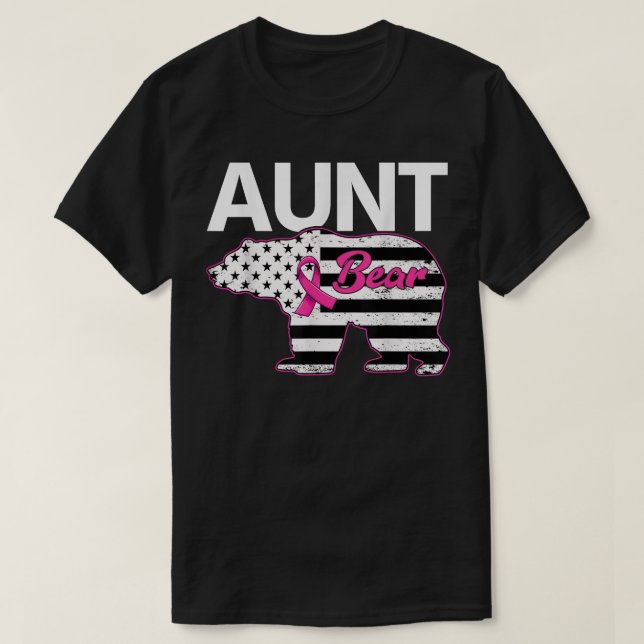 Familjematchning av Bear Breast Cancer Awaren i Mo T Shirt (Design framsida)