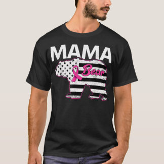 Familjematchning av Mamman Bear Breast Cancer Awar T Shirt